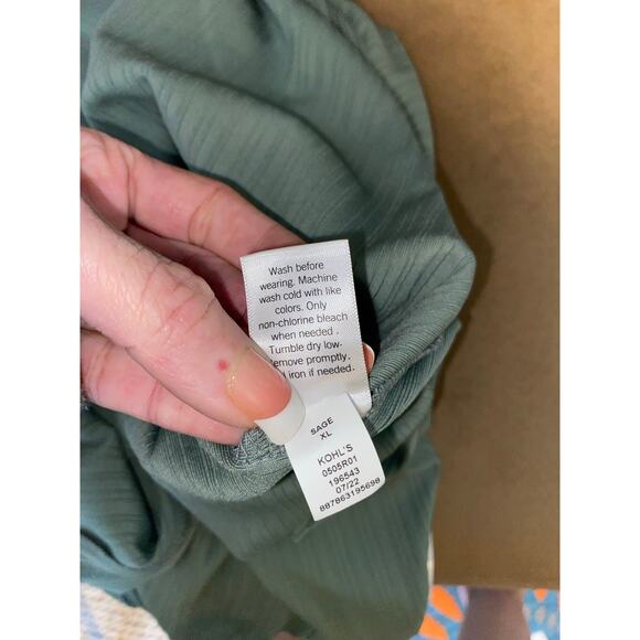 NWT $50 Nine West size XL Sage Green Long Sleeve Midi/Maxi Dress - Picture 12 of 12